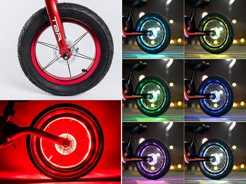 Bicycle Wheel Lights, Bike Wheel Lights for Night Riding, Bike Spoke Light with 360 Visibility, Vibration Sensin-Some of Them Include Batteries-2 Pieces Can Be Installed on Two Wheels in Saudi Arabia