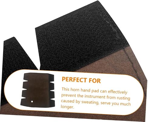 French Horn Wrap Cover French Horn Pad Horn Hand Protector Horn Pad for Protection Guard Protection Pad for Horn Replacement Horn Pads Horn Handle Pads Instrument Pad Black Leather in Saudi Arabia