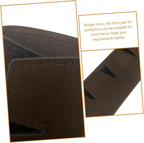 French Horn Wrap Cover French Horn Pad Horn Hand Protector Horn Pad for Protection Guard Protection Pad for Horn Replacement Horn Pads Horn Handle Pads Instrument Pad Black Leather in Saudi Arabia