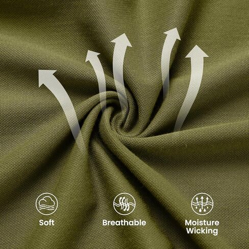 MOHEEN رجالية عادية جولف قمصان بولو في الهواء الطلق سريعة الجافة كم طويل بلايز الرطوبة فتل الأداء قميص بولو مع جيب in Kuwait