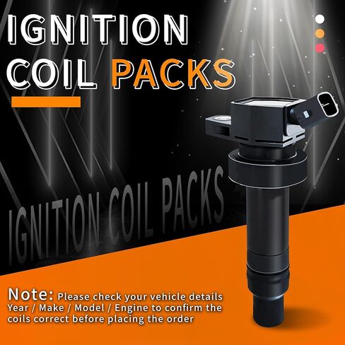 Ignition Coil UF652 Spark Plugs: fits Hyundai Veloster Kia Rio Accent Soul 2012-2019 1.6L L4 coil pack and spark plug Enhance Engine Performance for Long Trips (Ignition Coil Spark Plugs) in Kuwait