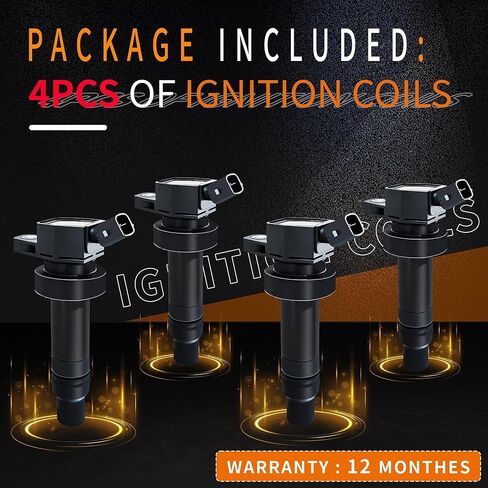 Ignition Coil UF652 Spark Plugs: fits Hyundai Veloster Kia Rio Accent Soul 2012-2019 1.6L L4 coil pack and spark plug Enhance Engine Performance for Long Trips (Ignition Coil Spark Plugs) in Kuwait