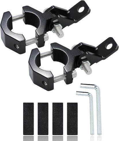 YTT 2PCS UTV Whip Light Mount,Aviation Aluminum Whip Flag Mounts, Off-Road LED Light Bar Mounting Bracket，Rotating Adjustable Off-Road Light Bar Moun Fit 1.57"-2.56" Roll Cage in Saudi Arabia