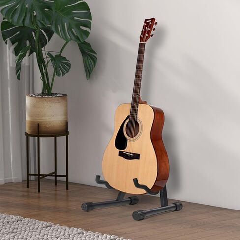 BeBecome A-Frame Folding Guitar Stand for Acoustic/Electric/Bass/Ukulele - Portable Holder with Non-Slip Rubber Feet & Soft Foam Arms in Saudi Arabia