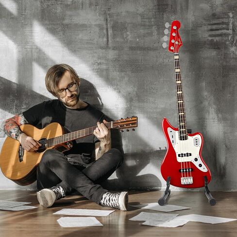 BeBecome A-Frame Folding Guitar Stand for Acoustic/Electric/Bass/Ukulele - Portable Holder with Non-Slip Rubber Feet & Soft Foam Arms in Saudi Arabia