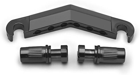 Bar Tailpiece Electric Guitar Parts Fixed Hardtail Bridge with Anchors and Studs Easy Installation- Black in Saudi Arabia