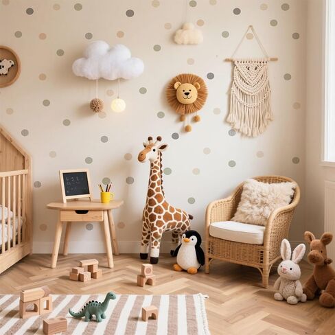 ملصقات جدارية من QUCHENG Boho Polka Dots ملصقات جدارية لغرفة نوم الأطفال الصغار ملصقات دائرية قابلة للإزالة ديكور غرفة المعيشة وغرفة المعيشة من الفينيل لتزيين الحائط المقاوم للماء 6 ورقات in Saudi Arabia