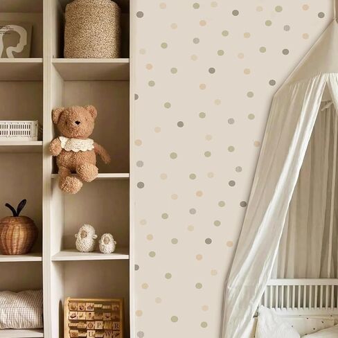 ملصقات جدارية من QUCHENG Boho Polka Dots ملصقات جدارية لغرفة نوم الأطفال الصغار ملصقات دائرية قابلة للإزالة ديكور غرفة المعيشة وغرفة المعيشة من الفينيل لتزيين الحائط المقاوم للماء 6 ورقات in Saudi Arabia