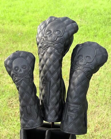 يغطي نادي الغولف أغطية رأس الجولف الأسود أغلفة السائق في Fariway Wood Headcover Hybrid Covers Leather Golf Headcover for Driver Faintry Hybrid - PURIUM PU LEATHY PONDY in Saudi Arabia