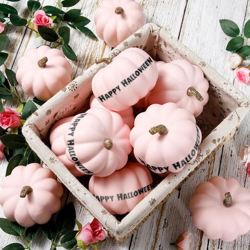 Liliful 24 قطعة 4 بوصة حصاد الخريف القرع الاصطناعي ريفي ديكور القرع رغوة صغيرة القرع زينة اليقطين الصغيرة لخريف عيد الشكر تزيين الجدول المركزية (أبيض) in Kuwait