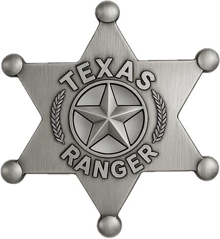 Old West Historic Replica Texas Ranger Badge, Pewter, Western Style, Decorative Collection in Saudi Arabia