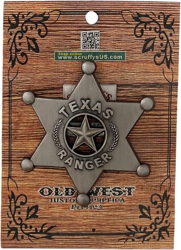 Old West Historic Replica Texas Ranger Badge, Pewter, Western Style, Decorative Collection in Saudi Arabia