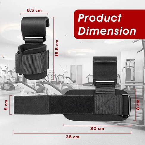 WRIST SUPPORT STRAPS - PREMIUM METAL LIFTING STEEL HOOKS IMPROVE GRIP FOR POWERLIFTING, BODYBUILDING, AND HEAVY TRAINING FOR MEN AND WOMEN in Saudi Arabia