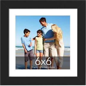 TWING 4x6 Picture Frame Black Displays 3x5 Photo Frame with Mat or 4x6 Inch Without Mat, Made of Plexiglass, MDF Wood, Table Top Display and Wall Mounting,1 Pack in Saudi Arabia