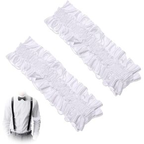 2 PCS Sleve Salters ، Arm Garter Sleeve Vintage anti slip leady ledcty belt costume starly armal stirlers for men dress party accessories for classics party (Black) in Kuwait