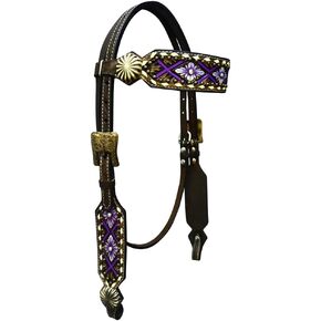 طقم طوق رأس وطوق صدر ممتاز من جلد الحصان الأمريكي الغربي الأصلي in Kuwait