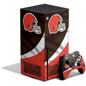 ملصق Skinit المخصص للألعاب متوافق مع حزمة Xbox Series X - تصميم مرخص رسميًا من NFL Cleveland Browns in Kuwait