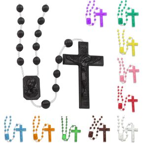 Bulk Plastic Rosary Beads Pack of 25 -Black Plastic Rosaries Made in Italy - Each Rosary Individually Packed in a Bag in Kuwait