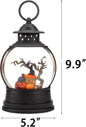 Christmas Snow Globe Lantern, Musical Lighted Snowman and Tree Snow Globes with 6H Timer, Battery & USB Operated Spinning and Swirling Glitter Snow Globes Christmas Decorations in Kuwait