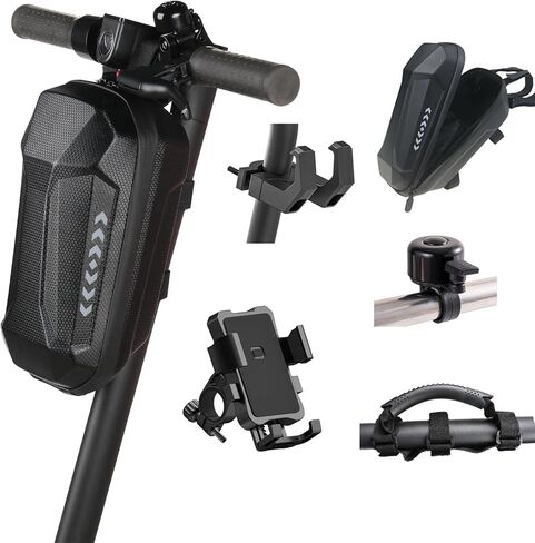 5pcs Electric Scooter Kit : 2L Waterproof EVA E-Scooter Bag, Phone Holder, Hook, Strap, Horn - Essential Electric Scooters Accessory for Adult Urban Commuters in Saudi Arabia