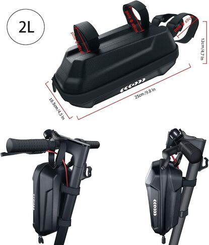 5pcs Electric Scooter Kit : 2L Waterproof EVA E-Scooter Bag, Phone Holder, Hook, Strap, Horn - Essential Electric Scooters Accessory for Adult Urban Commuters in Saudi Arabia