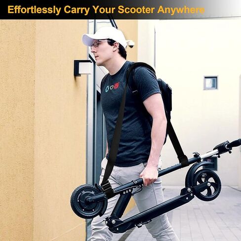 Adjustable Scooter Carry Strap with Quick-Release Plastic Buckles and Anti - Slip Pad for Electric Scooters, Foldable Bikes, Yoga Mats (55lb Capacity) in Saudi Arabia