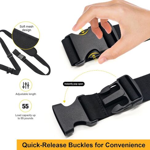 Adjustable Scooter Carry Strap with Quick-Release Plastic Buckles and Anti - Slip Pad for Electric Scooters, Foldable Bikes, Yoga Mats (55lb Capacity) in Saudi Arabia