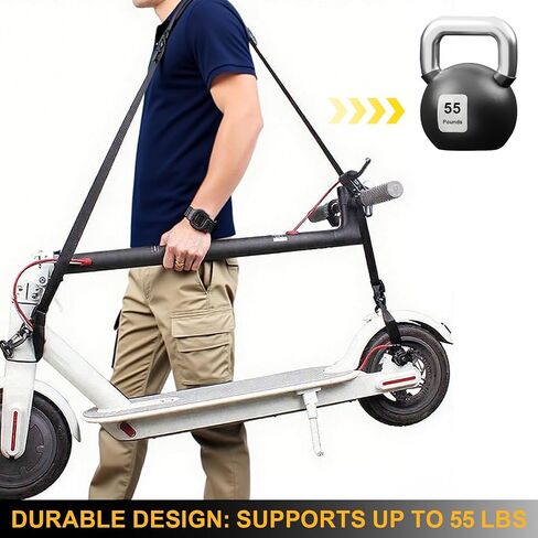 Adjustable Scooter Carry Strap with Quick-Release Plastic Buckles and Anti - Slip Pad for Electric Scooters, Foldable Bikes, Yoga Mats (55lb Capacity) in Saudi Arabia