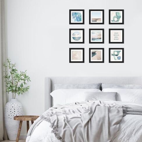 TWING 4x6 Picture Frame Black Displays 3x5 Photo Frame with Mat or 4x6 Inch Without Mat, Made of Plexiglass, MDF Wood, Table Top Display and Wall Mounting,1 Pack in Kuwait