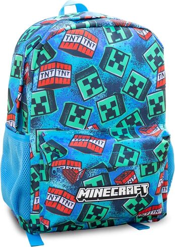 Minecraft All Over Print Kids Black Backpack Boys School Rucksack (One Size) in Saudi Arabia