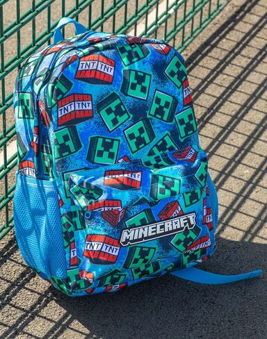 Minecraft All Over Print Kids Black Backpack Boys School Rucksack (One Size) in Saudi Arabia