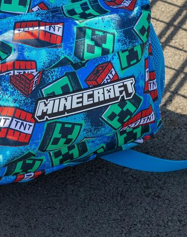 Minecraft All Over Print Kids Black Backpack Boys School Rucksack (One Size) in Saudi Arabia