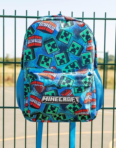 Minecraft All Over Print Kids Black Backpack Boys School Rucksack (One Size) in Saudi Arabia