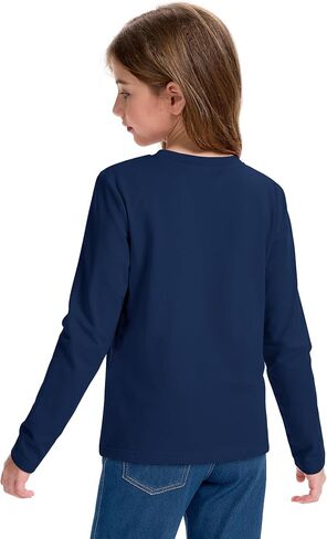 Kereda Girls قمصان طويلة الأكمام القمصان الناعمة طواقم المحملات الأساسية للأطفال والفتيات في سن المراهقة قمم الملابس in Kuwait