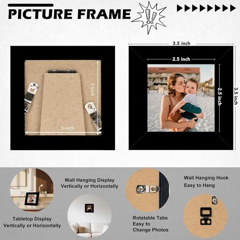 A3 Picture Frame Black for Wall Hanging, A3 Frame, Wall Gallery Photo Frames with Shatter Resistant Plexiglas, Black in Kuwait