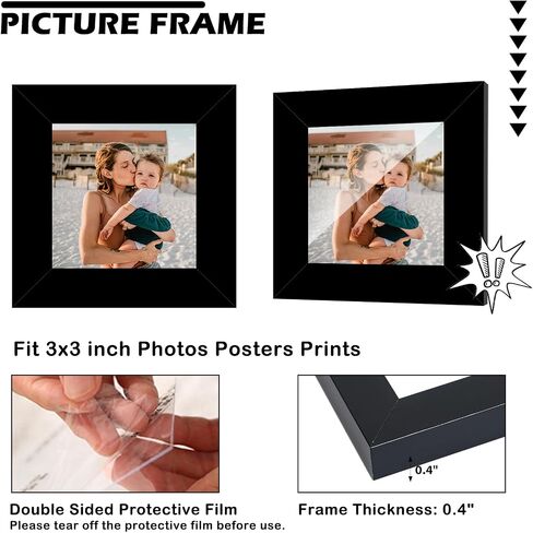 A3 Picture Frame Black for Wall Hanging, A3 Frame, Wall Gallery Photo Frames with Shatter Resistant Plexiglas, Black in Kuwait