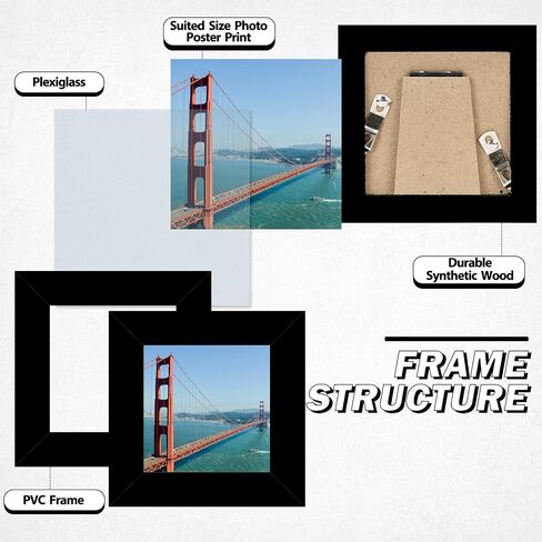 A3 Picture Frame Black for Wall Hanging, A3 Frame, Wall Gallery Photo Frames with Shatter Resistant Plexiglas, Black in Kuwait