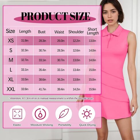 Women's Sleeveless Polo Golf Dress with Zipper Neckline and Flared Skirt for Sports and Everyday Wear in Saudi Arabia