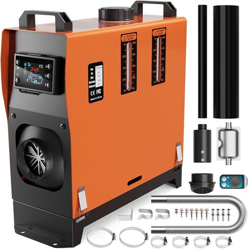 Diesel Heater, 5KW 12V Diesel Air Heater with Remote Control & LCD Display, All in One Portable Diesel Heater with 5L/1.3Gal Fuel Tank, Low Noise Parking Heater for Truck RV Camper Boat Tent Garage in Kuwait