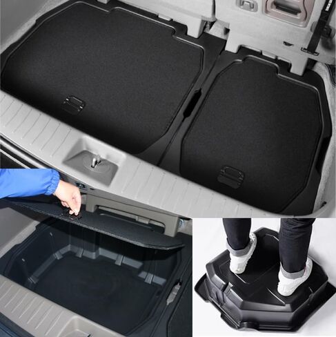 ل 2021-2025 منظم Toyota Sienna Trunk Trunk ، مربع تخزين الفقس الخلفي MPV Cargo ، مساحة إضافية تناسب Sienna تحت صناديق تخزين أرضية البضائع in Saudi Arabia