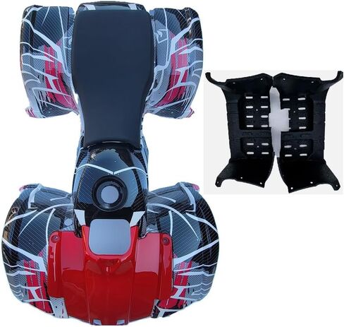 25 "مجموعات جسم بلاستيكية حمراء حمراء عريضة لتراوتاو 110D 125D T-Force و Coolster 3050D 3125R ATV (مع غطاء أسود) in Saudi Arabia