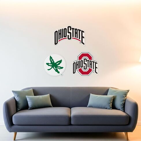 ملصق حائط قابل للإزالة لصبار الصحراء وجامعة ولاية أوهايو WallStix OSU Buckeyes مقاس 11x17 ملصق من الفينيل للاستخدام الداخلي والخارجي (التصميم A) in Saudi Arabia
