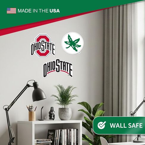 ملصق حائط قابل للإزالة لصبار الصحراء وجامعة ولاية أوهايو WallStix OSU Buckeyes مقاس 11x17 ملصق من الفينيل للاستخدام الداخلي والخارجي (التصميم A) in Saudi Arabia