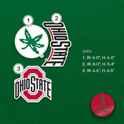 ملصق حائط قابل للإزالة لصبار الصحراء وجامعة ولاية أوهايو WallStix OSU Buckeyes مقاس 11x17 ملصق من الفينيل للاستخدام الداخلي والخارجي (التصميم A) in Saudi Arabia