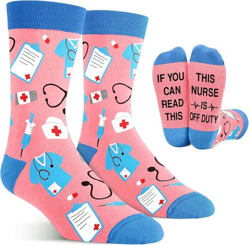 VICRAZY Gifts for Women – Funny Nurse Socks, Cool Presents for Nurses, Unique Nurse Presents, Stocking Stuffers for Nursing Students, RN & Doctor Christmas Gifts for women in Kuwait