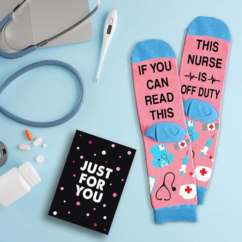 VICRAZY Gifts for Women – Funny Nurse Socks, Cool Presents for Nurses, Unique Nurse Presents, Stocking Stuffers for Nursing Students, RN & Doctor Christmas Gifts for women in Kuwait