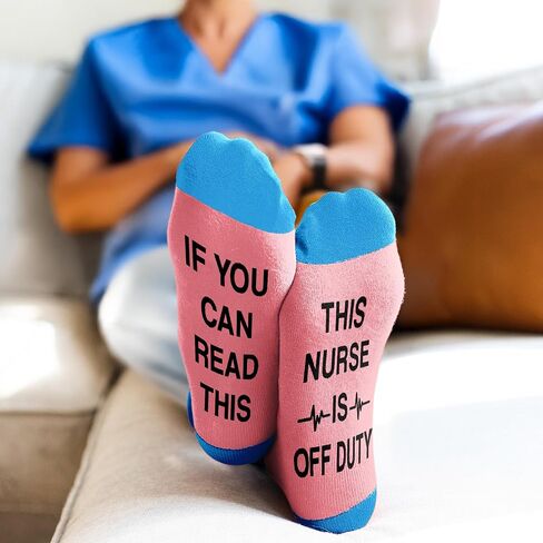 VICRAZY Gifts for Women – Funny Nurse Socks, Cool Presents for Nurses, Unique Nurse Presents, Stocking Stuffers for Nursing Students, RN & Doctor Christmas Gifts for women in Kuwait