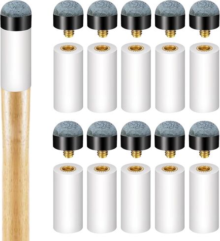 DIVINA VITAE 10Pcs Pool Cue Tips Replacement Kit Screw On Pool Stick Tips 12mm Billiard Cue Tips Replacement Kit for Pool Cues(Gray) in Saudi Arabia