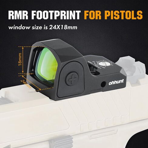 Ohhunt RD-005 منظر نقطة حمراء متوافق مع بصمة RMR وPicatinny Mount Micro Reflex Sight 2 MOA Dot و32 MOA Circle in Saudi Arabia