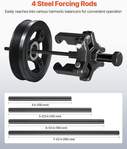 Vevor Harmonic Balancer Puller Removal وتثبيت أدوات مجموعة أدوات ، مجموعة أدوات التثبيت المتنافسة جميع الفولاذ لإزالة وتثبيت الموازنات ، الحلقات ، بكرات العمود المرفقي ، عجلات التوجيه in Kuwait